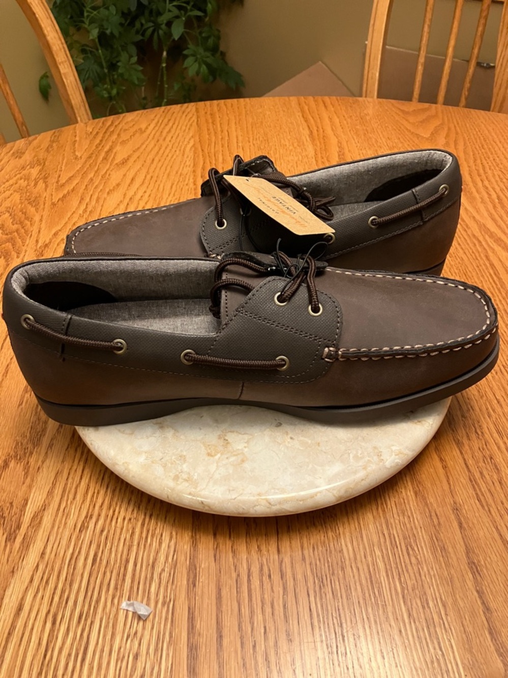 Weatherproof Men’s Dark Brown Boat Shoes - Picture 2 of 4